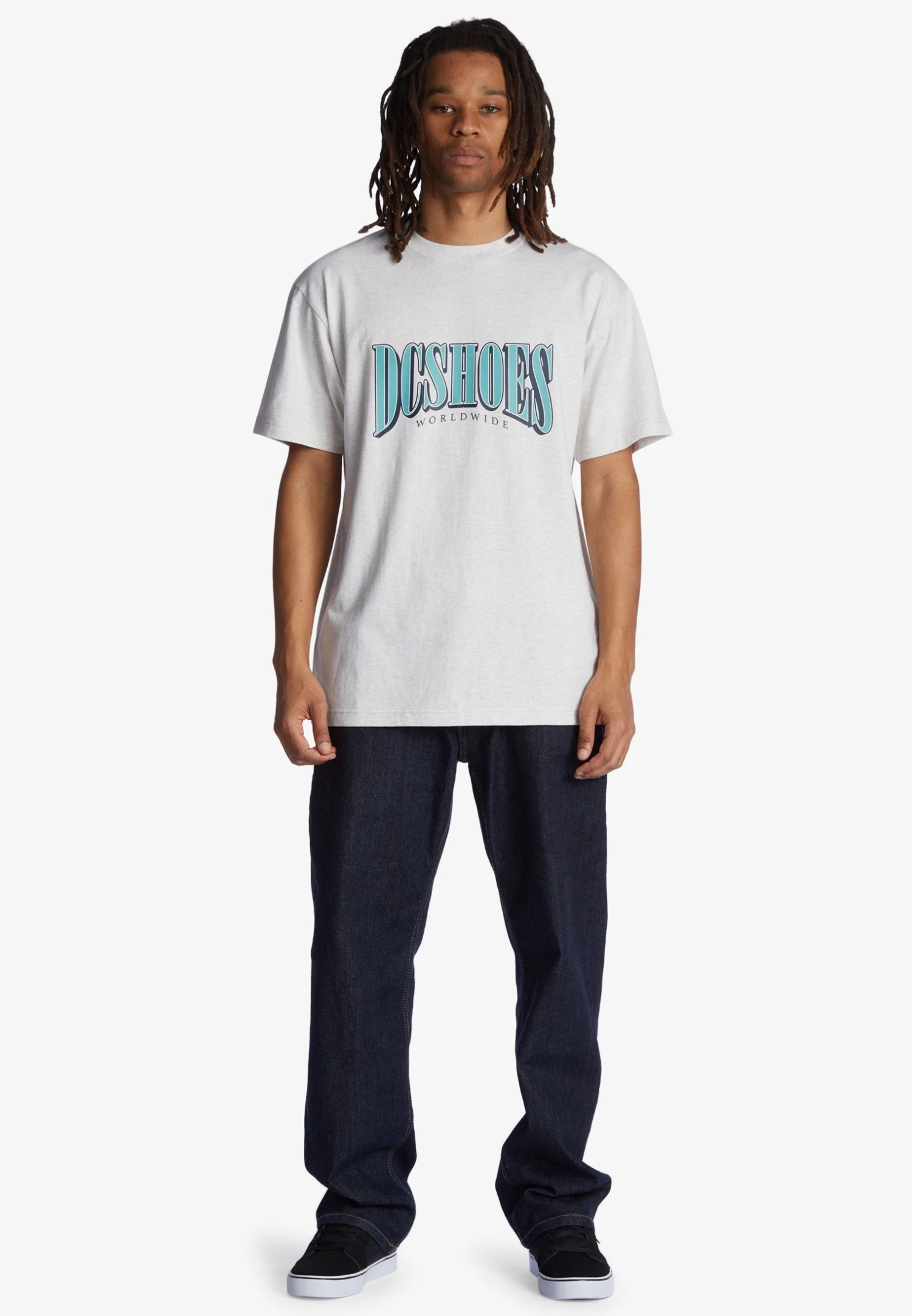 DC SHOES Tall Stack - T-Shirt Print - Snow Heather 2 DC SHOES Tall Stack - T-Shirt Print - Snow Heather - Afbeelding 2