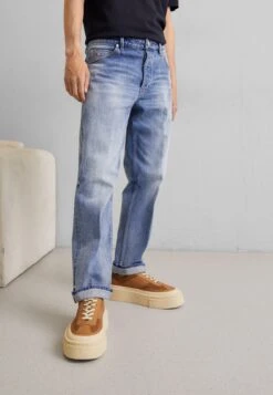 Emporio Armani Pockets Pant - Straight Leg Jeans - Denim Blu