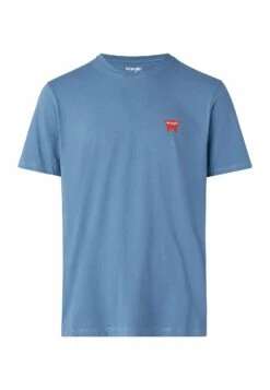Wrangler Sign Off Tee - T-Shirt Basic - Captains Blue -Heren Kleding Winkel 0a9295488d7a422bb2b9df7afc5a140c