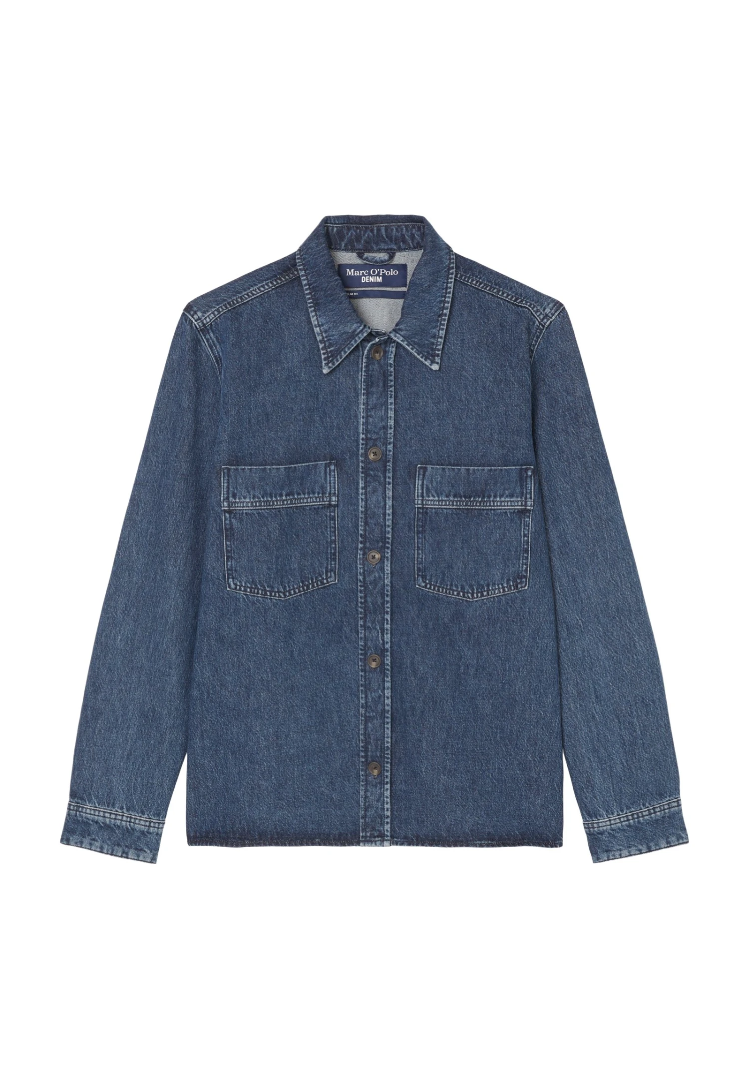 Marc O'Polo DENIM Regular - Overhemd - Multi Mid Blue Worn 6 Marc O'Polo DENIM Regular - Overhemd - Multi Mid Blue Worn - Afbeelding 6