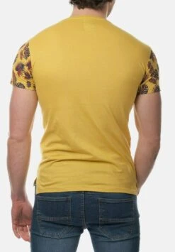 T-Shirt Print - Moutarde 7 T-Shirt Print - Moutarde -Heren Kleding Winkel 1503f71a6506424e98997df508f18992