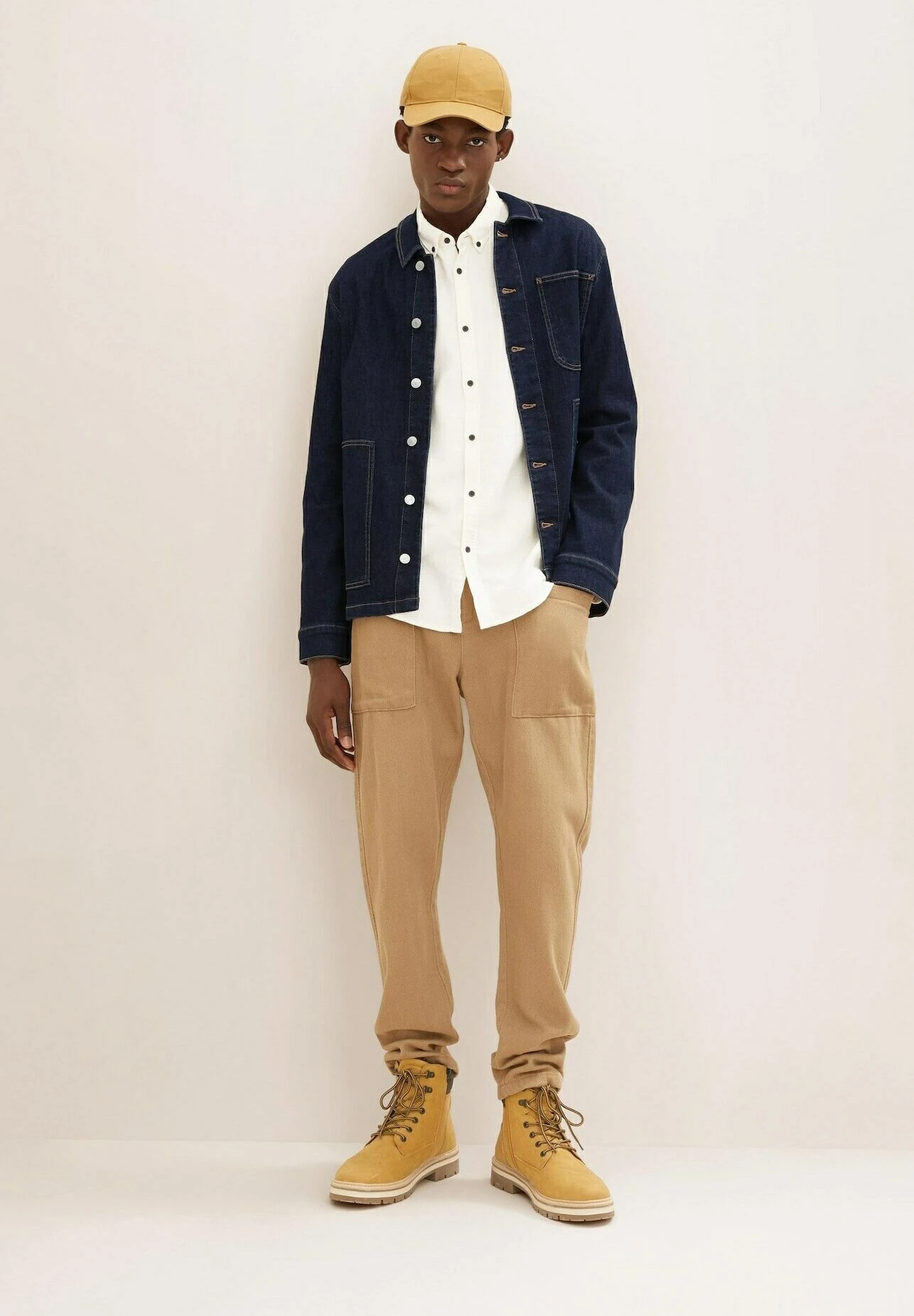 TOM TAILOR Denim Mit Struktur - Overhemd - Soft Light Beige 2 TOM TAILOR Denim Mit Struktur - Overhemd - Soft Light Beige - Afbeelding 2