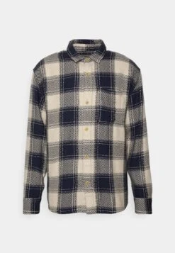 Abercrombie & Fitch Loose Weave Relaxed Core - Overhemd - Navy Plaid