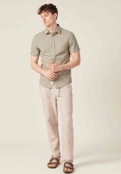 Mit Kurzen Ärmeln - Overhemd - Vert Kaki 6 Mit Kurzen Ärmeln - Overhemd - Vert Kaki -Heren Kleding Winkel 19a271381ba54316bc297ce3fe4bb060