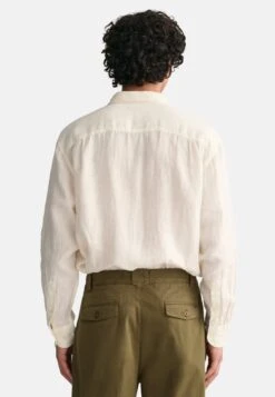 Gant Relaxed Fit Garment-Dyed- Overhemd - Cream -Heren Kleding Winkel 22ed297cf9624d3da5f0133405c2f1f2