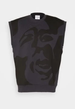 Cleptomanicx Faces Vest - T-Shirt Print - Blue Graphite -Heren Kleding Winkel 231be50768314920afa9e26fdba599ae