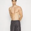 Neil Barrett Slim Long Bolts Swim Shorts - Zwemshorts - Black/White