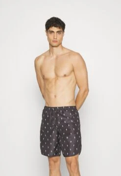 Neil Barrett Slim Long Bolts Swim Shorts - Zwemshorts - Black/White