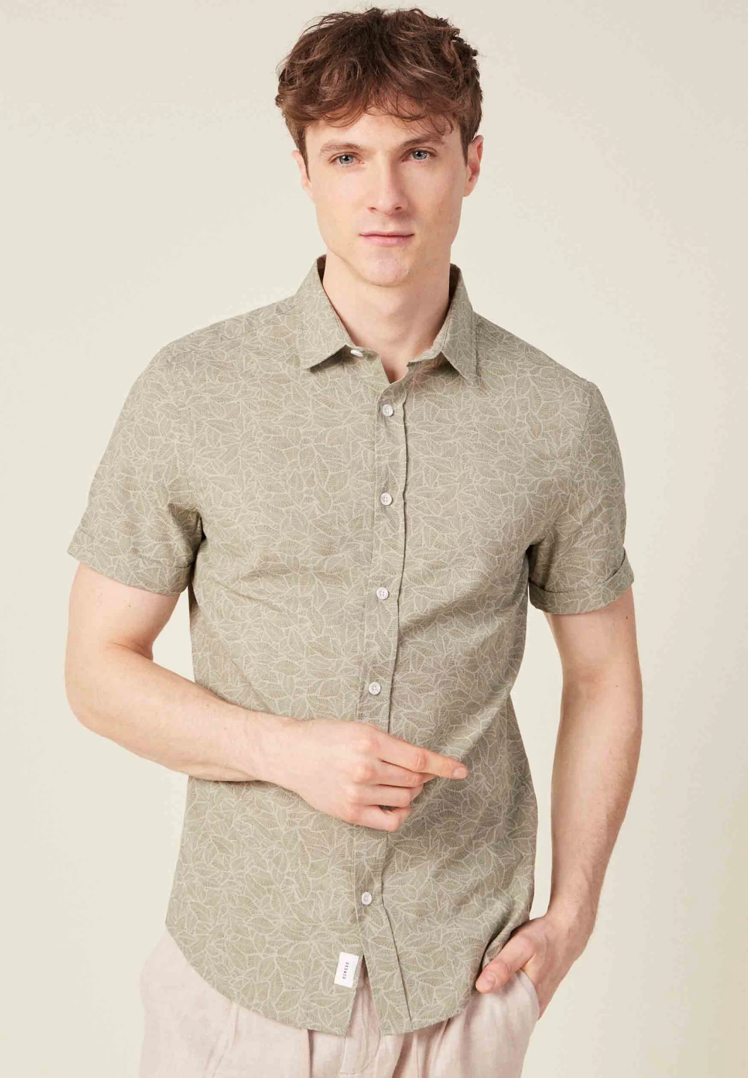 Mit Kurzen Ärmeln - Overhemd - Vert Kaki 1 Mit Kurzen Ärmeln - Overhemd - Vert Kaki