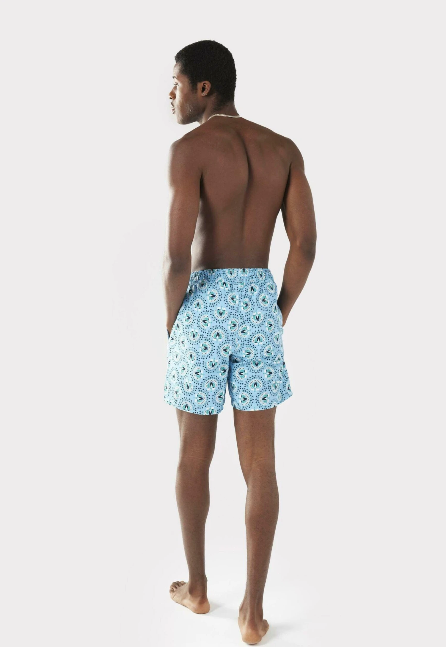 Ornamental Fan- Zwemshorts - Blue 3 Ornamental Fan- Zwemshorts - Blue - Afbeelding 3