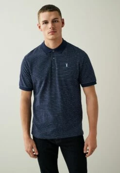 Next Poloshirt - Navy Blue Stripe