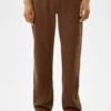 BERSHKA Straight Leg Jeans - Brown