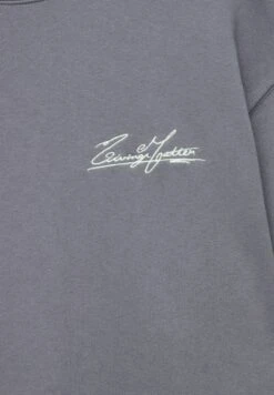 PULL & BEAR Plush - T-Shirt Basic - Blue Grey -Heren Kleding Winkel 3957059ac79741c09db7fa0dff2ccdf6