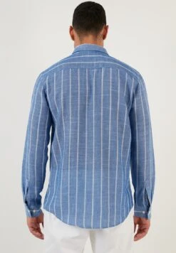 Slim Fit - Overhemd - Royal Blue/White -Heren Kleding Winkel 3dfa4762cd3b4a899814a5212115d805