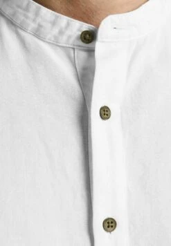 JACK&JONES Premium Jprblasummer Half Placket L/S Sn - Overhemd - White -Heren Kleding Winkel 3f4a6ddd28004e1eaabcfae2df147cd0