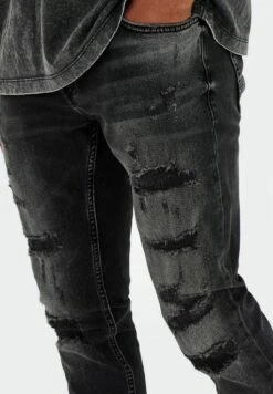 Only & Sons Straight Leg Jeans - Black Denim -Heren Kleding Winkel 465233f6d878462b9dcf9dd4cede33b8