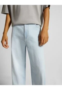 BERSHKA Straight Leg Jeans - Light Blue -Heren Kleding Winkel 4742031793a94fe897c67c67f04a67f7