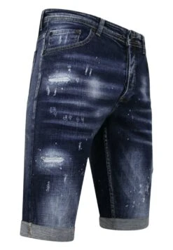 Paint Splatter Stoashed- Jeansshort - Blauw -Heren Kleding Winkel 47906f1d4ed541f38583d4f63d39ed28