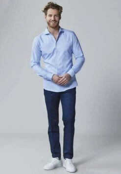 Overhemd - Striped Light Blue -Heren Kleding Winkel 48e861f503e240a0a4498f4ad0339db9