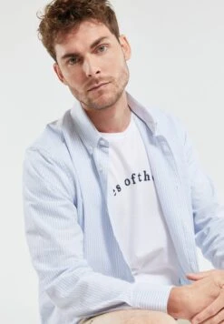 Armor-Lux Coupe Droite - Overhemd - Bleu Ciel Milk -Heren Kleding Winkel 4b9109ff7ce04661b15b3a74afe997c8