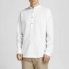 JACK&JONES Premium Jprblasummer Half Placket L/S Sn - Overhemd - White