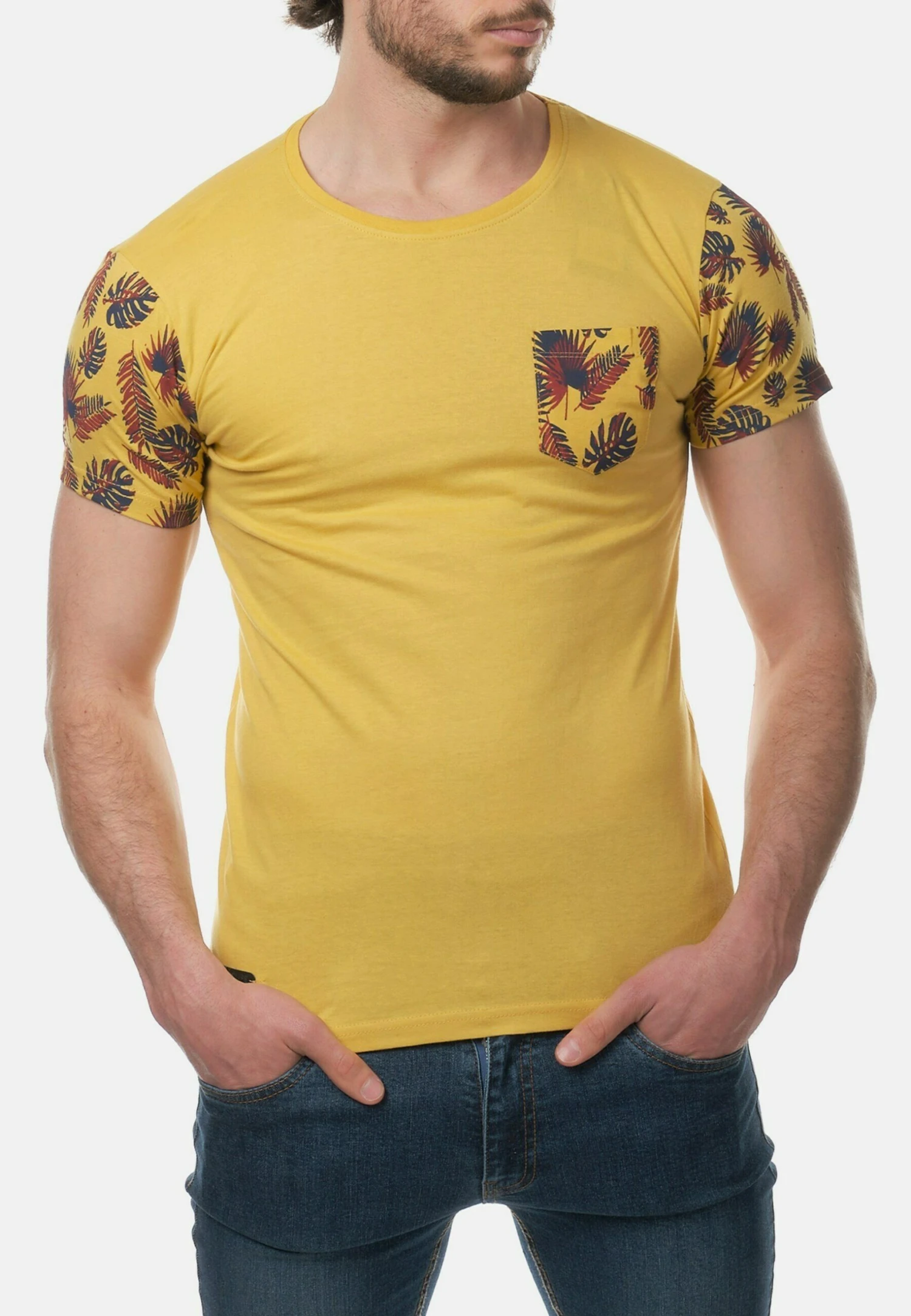 T-Shirt Print - Moutarde 1 T-Shirt Print - Moutarde
