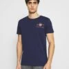 Gant Archive Shield Emb Ss - T-Shirt Print - Evening Blue