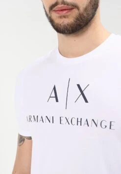 Armani Exchange T-Shirt Print - White -Heren Kleding Winkel 5df577ec190e47fc880c21576b610b08