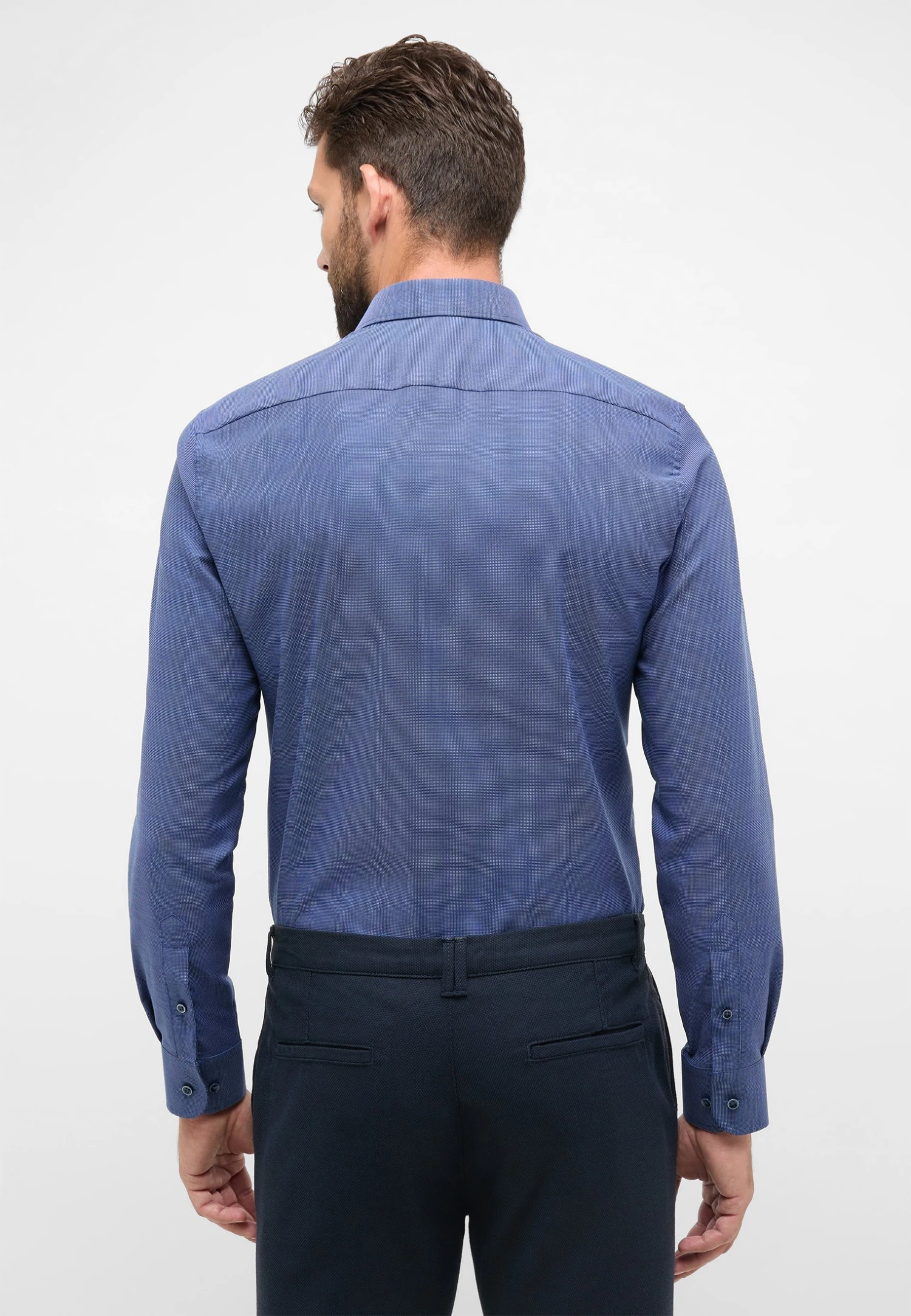 Eterna Strukturiertes - Overhemd - Blau 2 Eterna Strukturiertes - Overhemd - Blau - Afbeelding 2