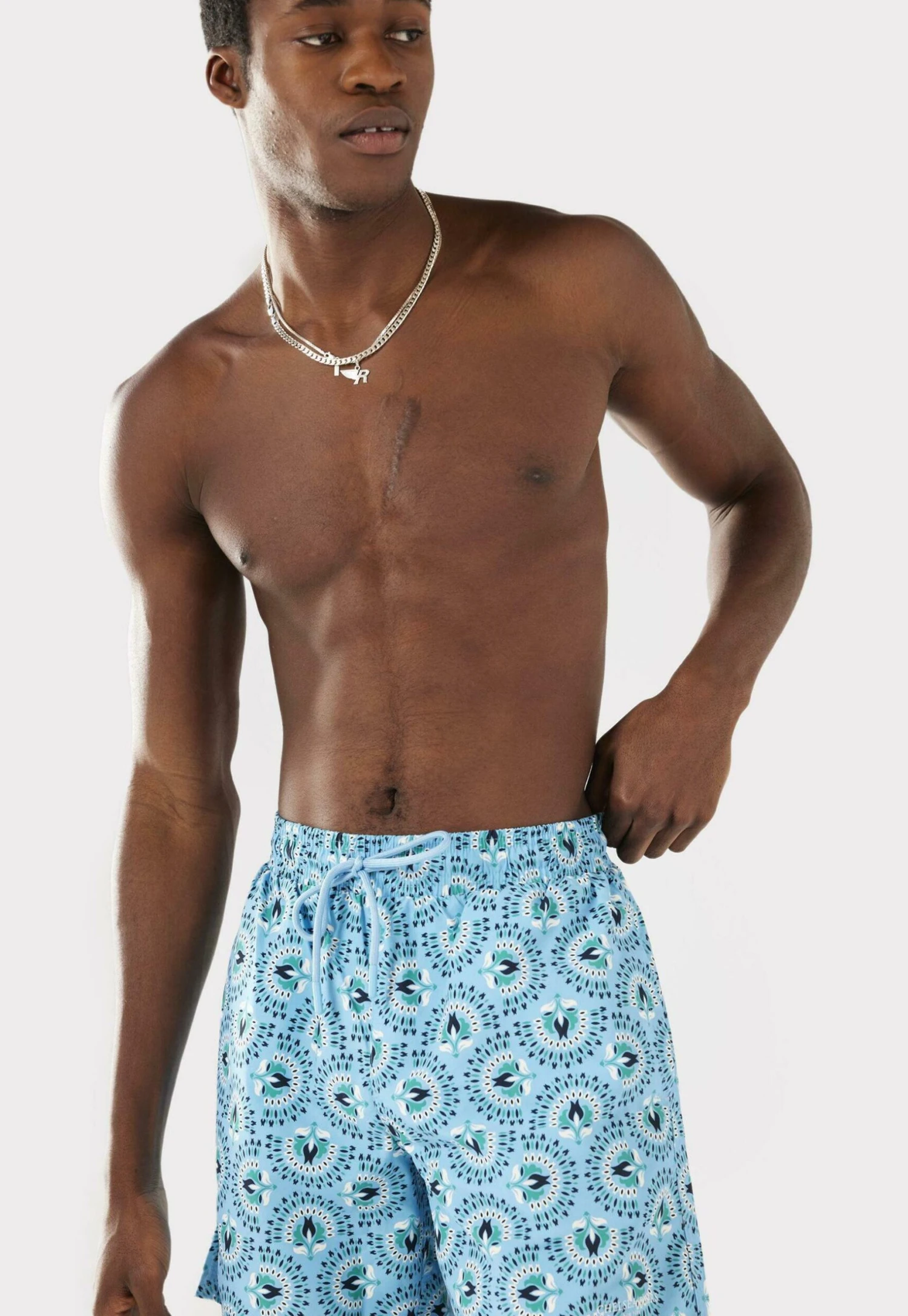 Ornamental Fan- Zwemshorts - Blue 5 Ornamental Fan- Zwemshorts - Blue - Afbeelding 5