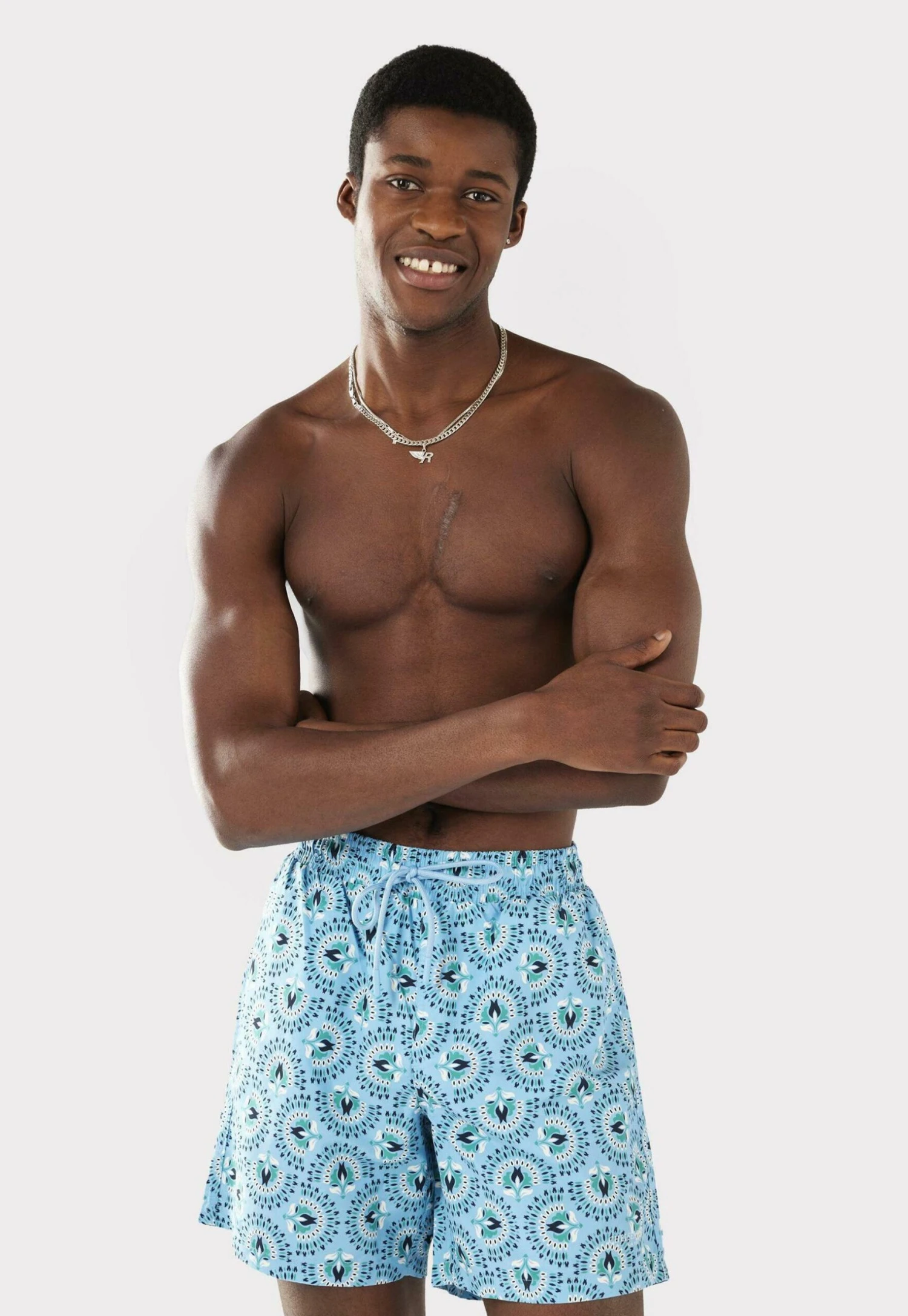 Ornamental Fan- Zwemshorts - Blue 1 Ornamental Fan- Zwemshorts - Blue