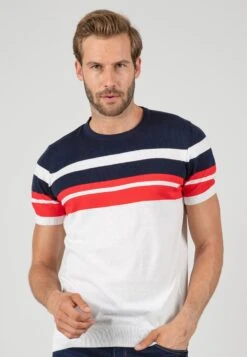 T-Shirt Print - WhiteNavy