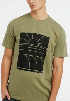 Protest Prtarugam- T-Shirt Print - Artichoke Green -Heren Kleding Winkel 6913e3a2fb784d42aa8cd6ad20b391ef