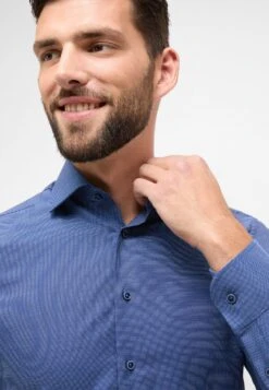 Eterna Strukturiertes - Overhemd - Blau 8 Eterna Strukturiertes - Overhemd - Blau -Heren Kleding Winkel 6a852d4718ad478bbb73aba387aae8f2