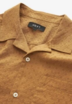 Next Textured Short SleeveWith Revere Collar Standard - Overhemd - Ochre Yellow -Heren Kleding Winkel 6abccacbd3284f7e9fb78dedadbca722