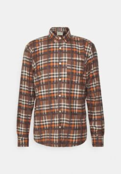 Foret Island Shirt- Overhemd - Brown Check -Heren Kleding Winkel 6f70a2f9cf0a4f2b992cf1192fc3de28