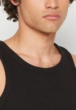 Calvin Klein Jeans Logo Tab Racer Back Tank - Top - Black -Heren Kleding Winkel 6ff172ca417b47eaa97f39c966695a6a