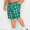 Leaf Print - Zwemshorts - Green
