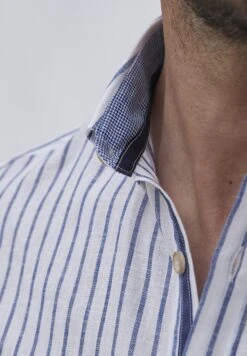 Regular Fit With Stripes Print - Overhemd - Blanco -Heren Kleding Winkel 7517422d693e4b8c97fd07c7aaa9cbba