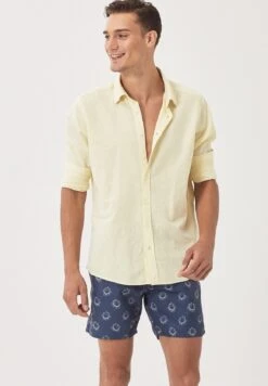 Standard Fit- Zwemshorts - Navy Blue Beige -Heren Kleding Winkel 7bed49ca839644199cfc654e119fa63c