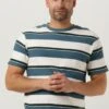Anerkjendt Akkikki S/S Stripe - B - T-Shirt Print - Blauw