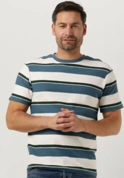 Anerkjendt Akkikki S/S Stripe - B - T-Shirt Print - Blauw