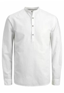 JACK&JONES Premium Jprblasummer Half Placket L/S Sn - Overhemd - White -Heren Kleding Winkel 8833e420b179488292332abcd629e154
