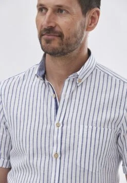 Regular Fit With Stripes Print - Overhemd - Blanco -Heren Kleding Winkel 88f67be680594423b6e37c9bc8a75e7f