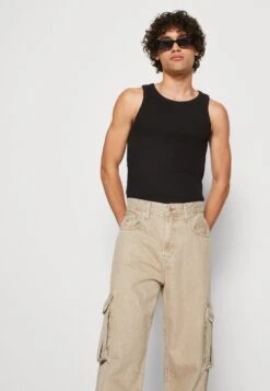 Calvin Klein Jeans Logo Tab Racer Back Tank - Top - Black -Heren Kleding Winkel 8c84b685aa6f4d609b79f208973342ec