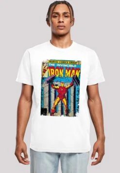 F4NT4STIC Marvel Iron Man Cover - T-Shirt Print - White