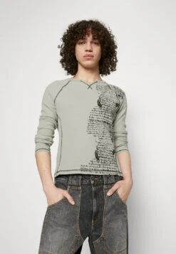 Jaded London Grey Text Print Waffle Long Sleeve - Longsleeve - Grey -Heren Kleding Winkel 8f80eacb04d2482e850a77760ac22f9e