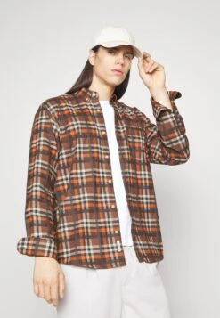Foret Island Shirt- Overhemd - Brown Check -Heren Kleding Winkel 92dfb7abeb9c41c68ef51616667468b3