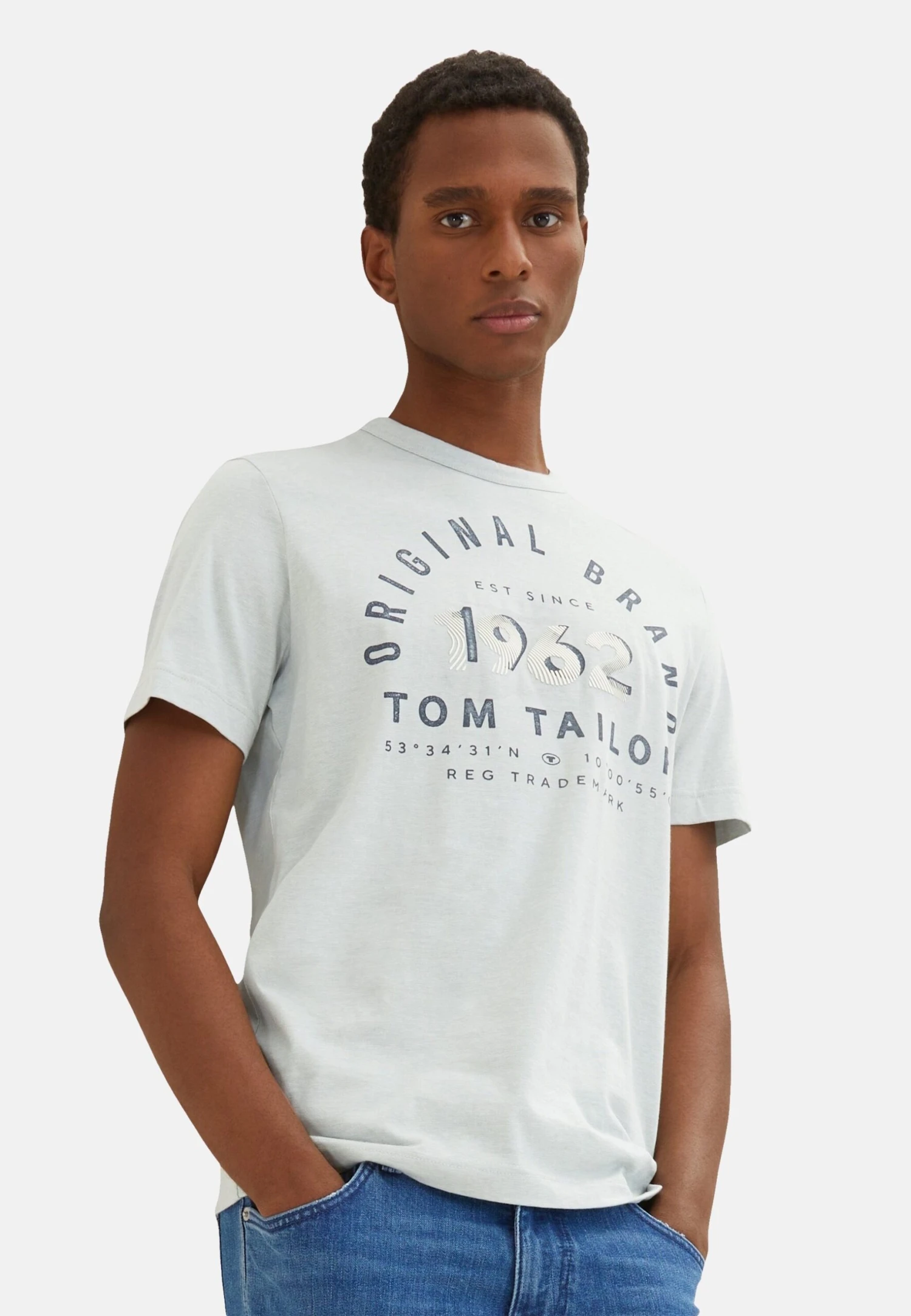 Tom Tailor T-Shirt Print - Hellblau 1 Tom Tailor T-Shirt Print - Hellblau