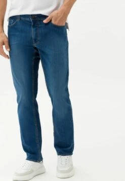 BRAX Style Cooper - Straight Leg Jeans - Mid Blue Used